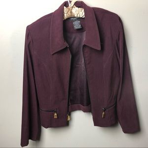 Positive attitude Burgundy Jacket/Blazer